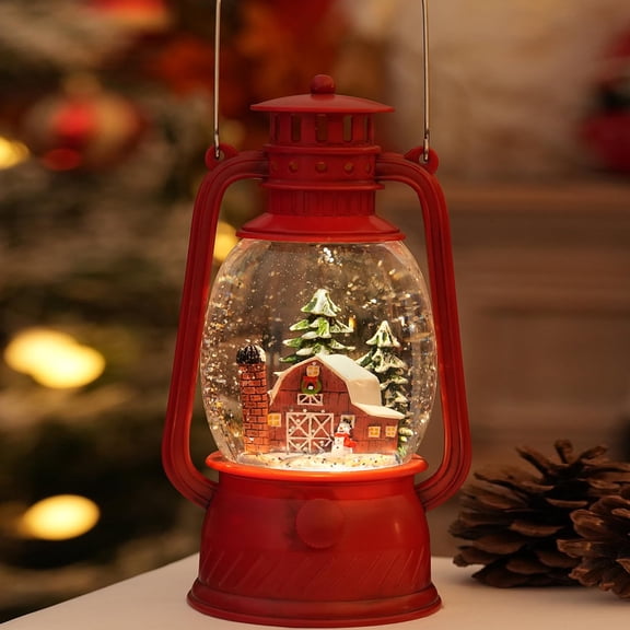Musical Christmas Snow Globe - 8-Hour Timer, USB/Battery Powered, Indoor Home Decor