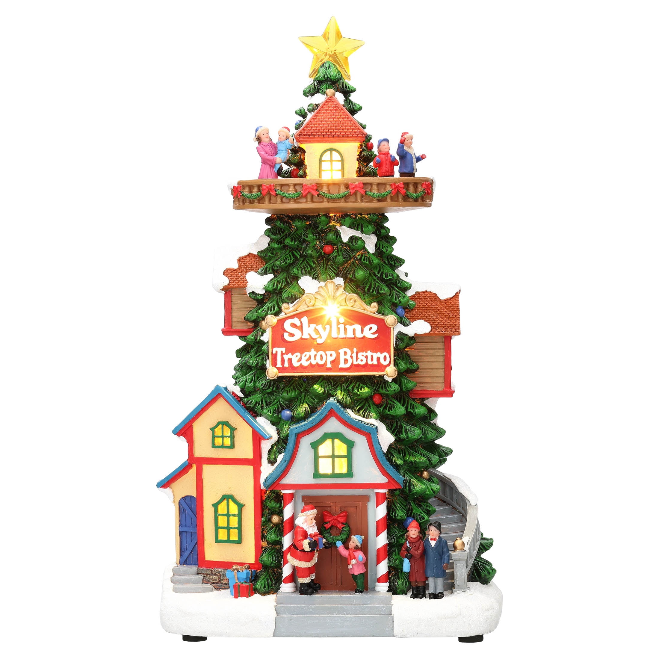 Light-Up and Musical Mountain Scene Christmas Village Building, Multicolor, 15.5", by Holiday Time