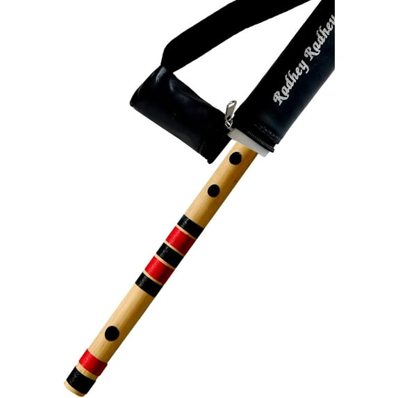 Musical Combo Flutes C Scale 6 Hole (14 Inch) & C Sharp 6 Hole (17 Inch) Bamboo Flute Bansuri with Flute Carry Bag Free By Indian Collectible