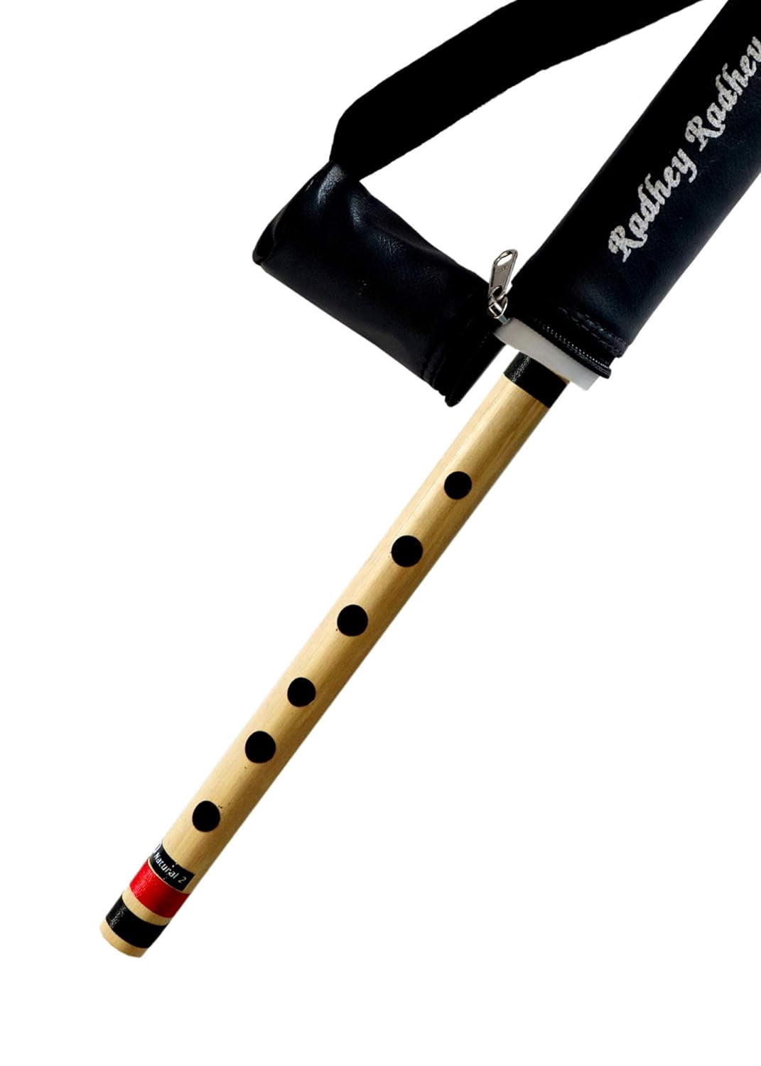 Musical Combo Flutes D Natural 6 Hole (17 Inch) & F Natural 7 Hole (14 Inch) Bamboo Flute Bansuri with Flute Carry Bag Free By Indian Collectible