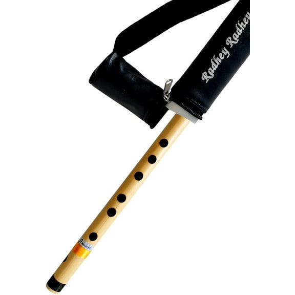 Musical Combo Flutes D Natural 7 Hole (18 Inch) & FF (21 Inch) Bamboo Flute Bansuri with Flute Carry Bag Free By Indian Collectible