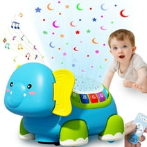 Musical Crawling Baby Toys 6 to 12 Months Boy Girl Gift, Light up Elephant Infant Toys for Toddlers 1-3, Tummy Time Toys with Music Light Early Developmental Toys for Baby 7 8 9 12-18 Month