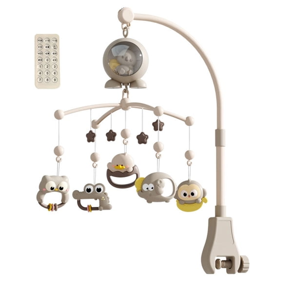 Musical Crib Mobile With Soothing Tunes Remote Controlled Rotating Sensory