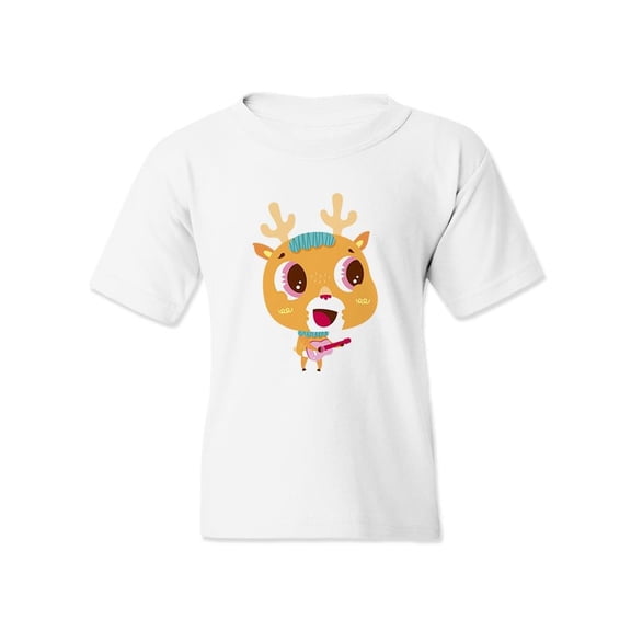 Musical Deer T-Shirt Juniors -Image by Shutterstock, Medium