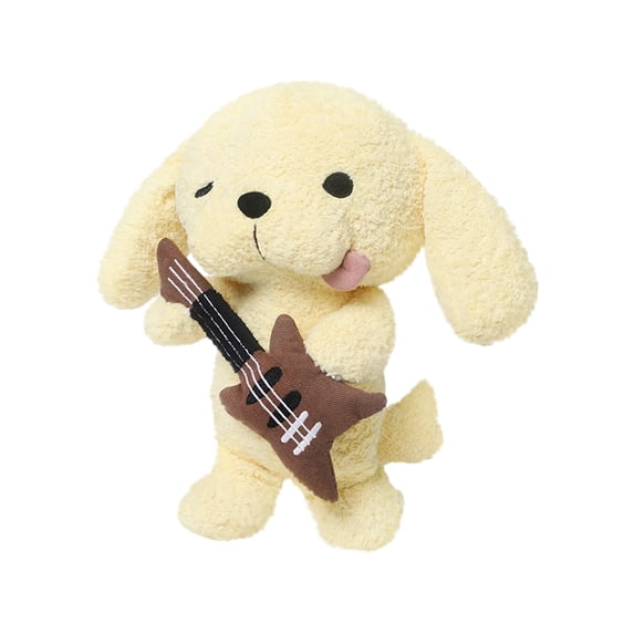 Musical Dog with Guitar Plush Toy, Stuffed Animal Puppy Playing Instrument, Creative Soft Dog Doll, Unique Gift for Music Lovers, Decorative Stuffed Puppy Character