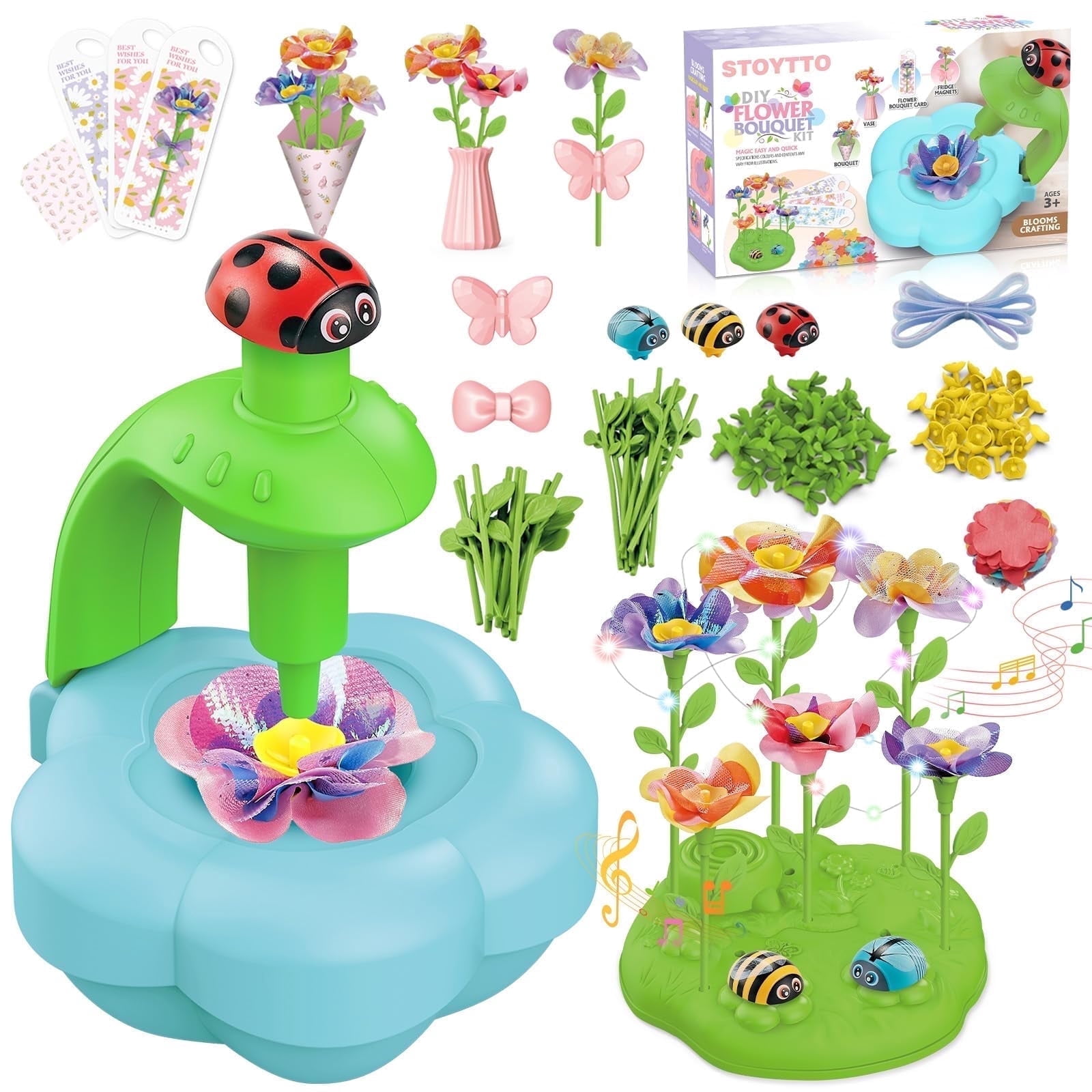 Musical Flowers Kit Toys, DIY Craft Kits Toys for Kids Flower