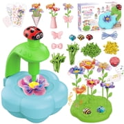 Musical Flowers Kit Toys, DIY Craft Kits Toys for Kids Flower Making Kit Arts & Crafts for 4+ Year Girl with Light Educational Activity Birthday