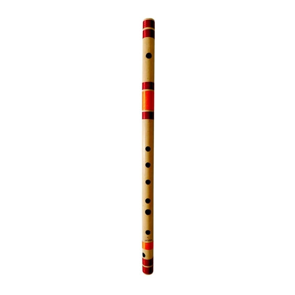 Musical Flutes A Natural Base 7 Hole Bamboo Flute Bansuri with Flute Carry Bag Free (24 Inch) By Indian Collectible