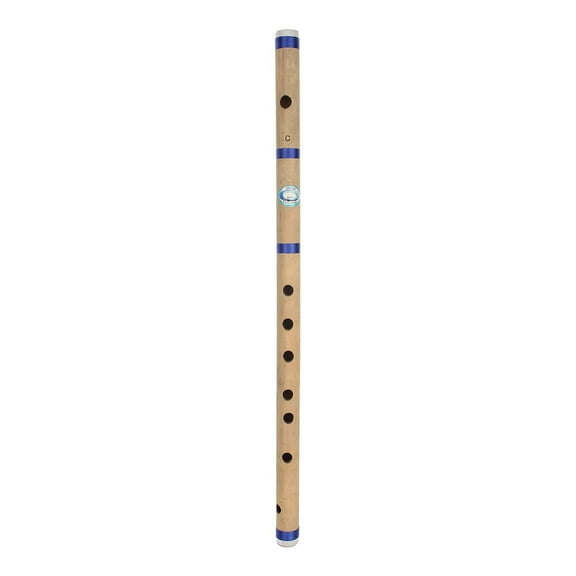Musical Flutes C Natural Regular 7 Hole Bamboo Flute Bansuri - 19 Inch (English Note) By Indian Collectible
