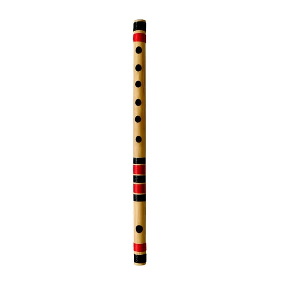 Musical Flutes C Scale 6 Hole Bamboo Flute Bansuri with Flute Carry Bag Free (14 Inch) By Indian Collectible