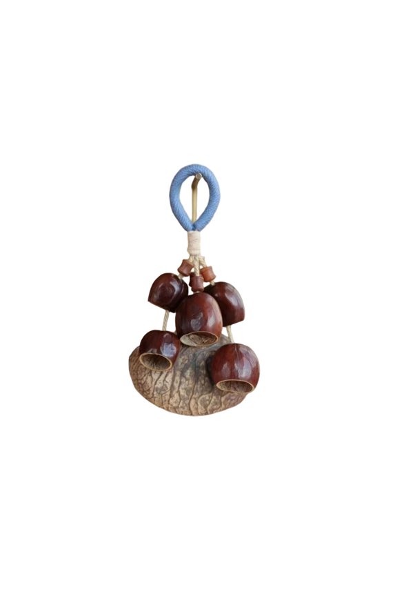 Musical Fruit Shell Key Ring Wind Chime Pendant Bag Charm Ornament Accessories