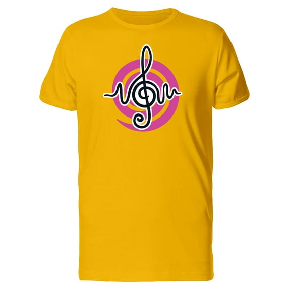 Musical G Clef Sine T-Shirt Men -Image by Shutterstock, Male 3X-Large