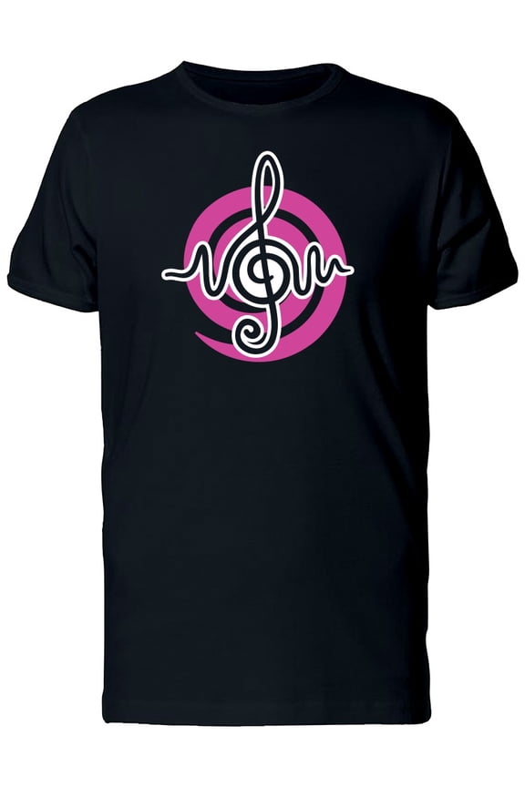 Musical G Clef Sine T-Shirt Men -Image by Shutterstock, Male XX-Large