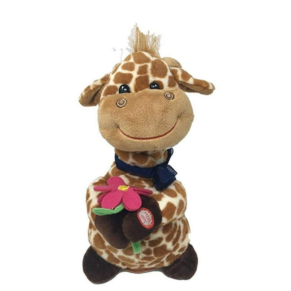 The Petting Zoo Templeton Giraffe Plush, Musical, Spinning Feature, Flower