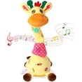 thumbnail image 1 of Musical Giraffe Toy, Dancing Giraffe Toy with Talking & Singing Functions, Electronic Light Up Stuffed Animal That Repeats What You Say, Interactive Plush Toy, 1 of 8