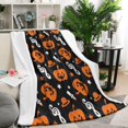 thumbnail image 1 of Musical Halloween Icons Pattern Blanket,Comfortable Soft Flannel Throw Blanket,All Season,Warm Lightweight Blankets for Sofa Bed Couch Living Room Chair,50"x60", 1 of 4