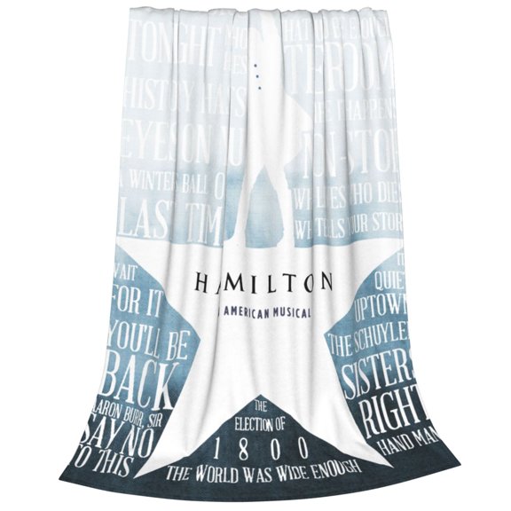 Musical Hamilton Throw Blanket 40"X30" Soft Flannel Lightweight Plush Air Conditioner Quilt Suitable For Sofa,Living Room,Bedroom,Double Bed