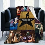 Musical Hamilton Throw Blanket 50"X40", Ultra-Soft Micro Fleece Blanket, Soft Cozy Blankets For Bed Couch Bed Sofa Living Room
