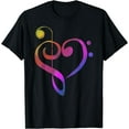 thumbnail image 1 of Musical Heart Colorful Theme - Music T-Shirt, 1 of 3
