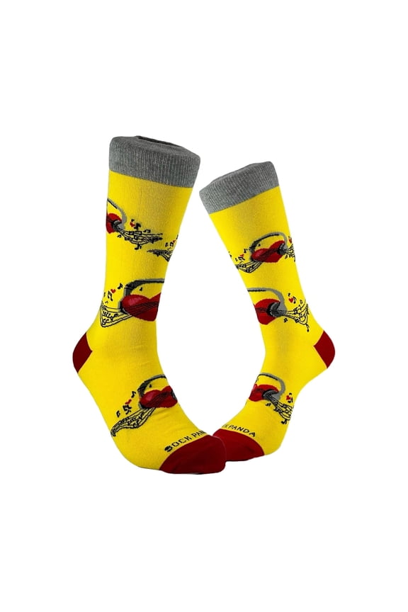 Musical Heartbeat Socks from the Sock Panda (Adult Large - Men's Shoe Sizes 8-12)