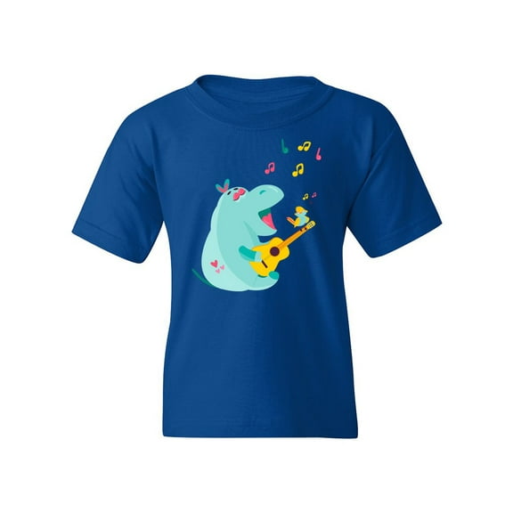 Musical Hippo T-Shirt Juniors -Image by Shutterstock,  Medium