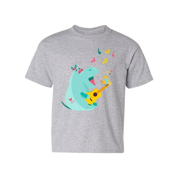 Musical Hippo T-Shirt Juniors -Image by Shutterstock, x-Large