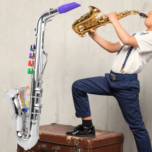 Musical Instrument Child Saxophone, Saxophone, Adornment Enthusiast Decoration For Children Silver