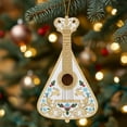 thumbnail image 1 of Musical Instrument Christmas Decoration Pendant - 2D Hanging Ornament with Joyful Melodies, Unique Musical Decorations for Christmas Tree, Home Holiday Accent to Celebrate Winter, 3.1in, D, 1 of 7