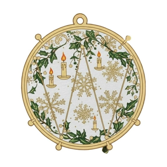 Musical Instrument Christmas Ornament Pendant, Elegant Melody-themed Hanging Decor for Christmas Tree, Home Wall, Holiday Party and Festive Season Celebrations, 3.1in/8cm, C