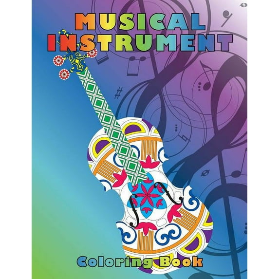 Musical Instrument Coloring Book