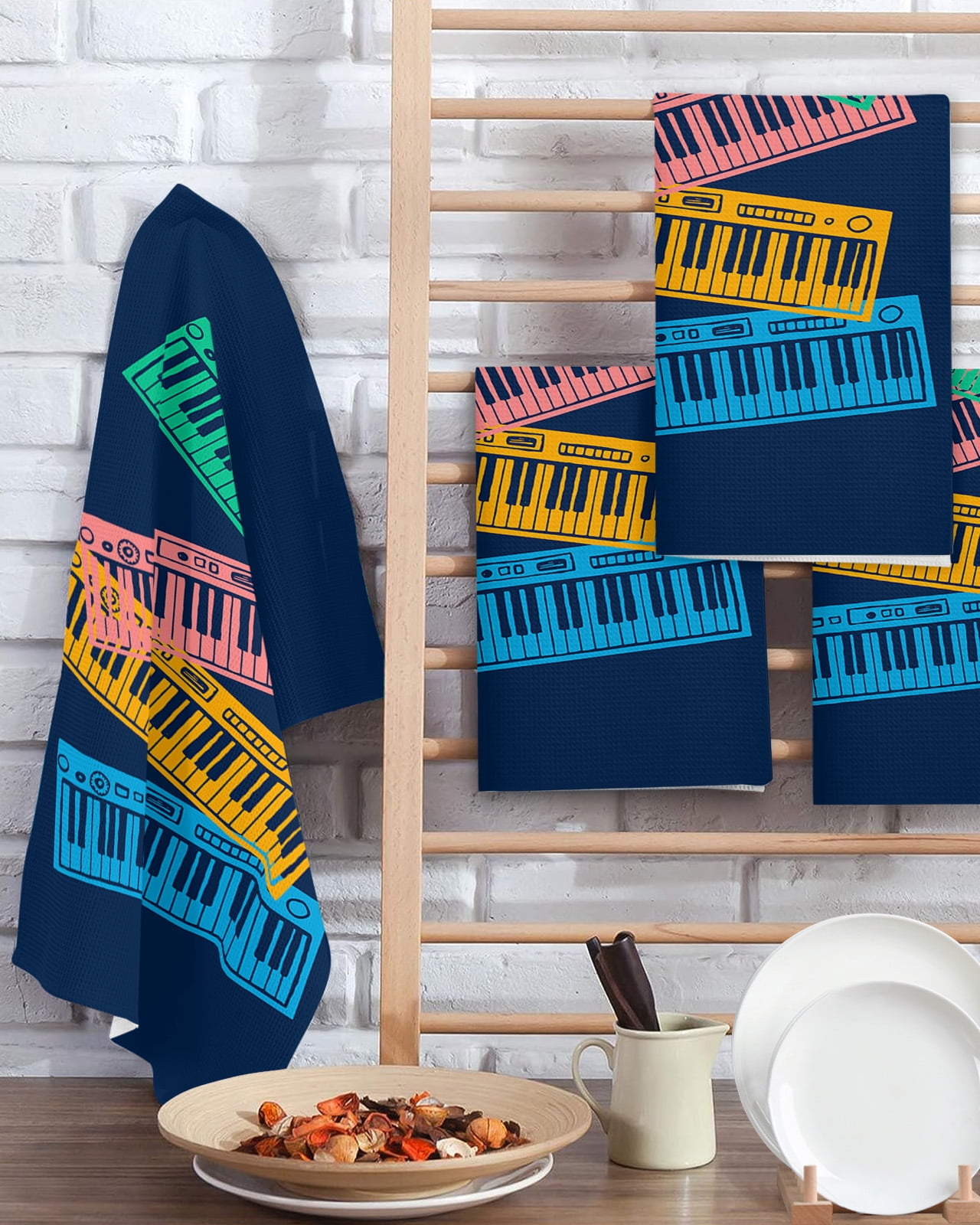 Musical Instrument Electronic Organ Kitchen Cleaning Cloth Towel Waffle ...