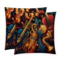 thumbnail image 1 of Musical Instrument Elegant Velvet Throw Pillow Covers Set of 2 for Bed and Throw Pillows - 16x16, 18x18, 20x20 Inches with Unique Patterns for Home Decor and More, 1 of 6