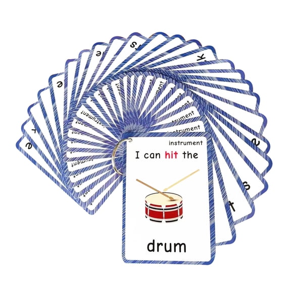 Musical Instrument Flash Cards | Learning Toys Flashcards for Children Pre-K, Toddlers and Kids.(25Pcs/Set)