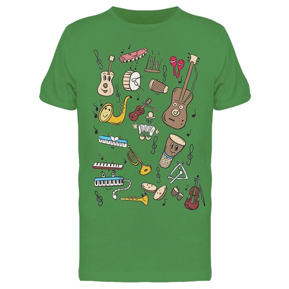 Musical Instrument Handwriting Tee Men's -Image by Shutterstock