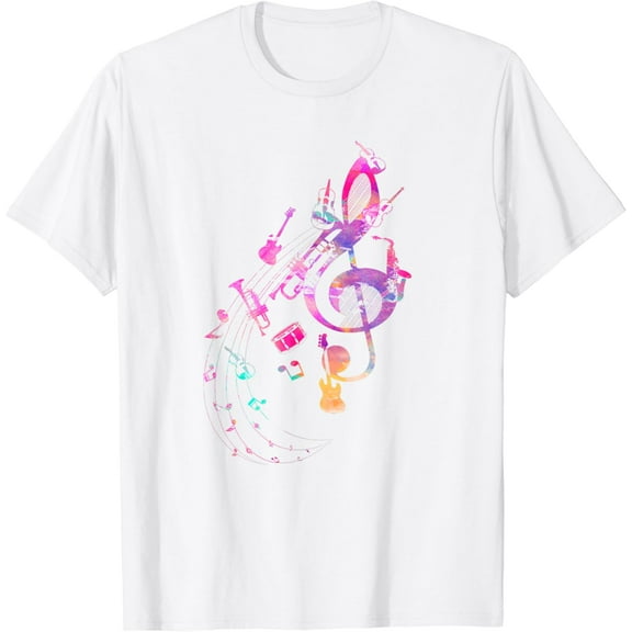 Musical Instrument Music Notes Musician Treble Clef T-Shirt
