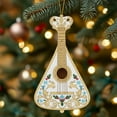 thumbnail image 1 of Musical Instrument Ornament, Holiday Music Decoration, Handcrafted Resin Christmas Pendant with Gold Accents, Elegant Detailed Festive Hanging Decoration for Tree Wreath Garland, 1 of 7