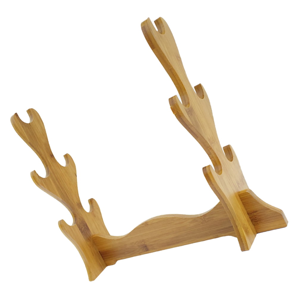 Musical Instrument Stand Flute Display Rack Shelves Shelf Bamboo