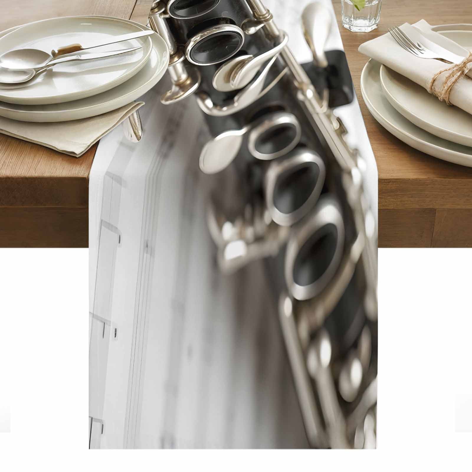 Musical Instrument Table Runner - 90 Inch Long, Kitchen Dining Table ...
