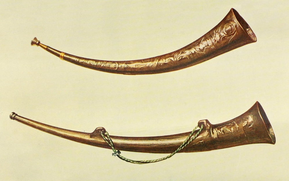 Musical Instruments 1921 Burgmote Horns Canvas Art - William Gibb (18 x 24)