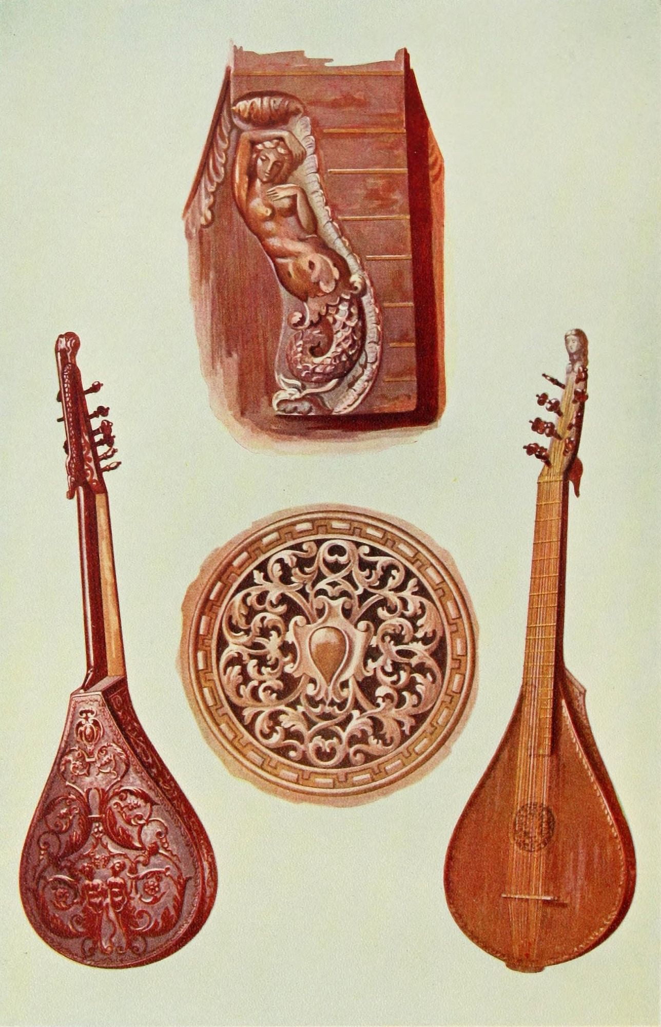 Musical Instruments 1921 Cetera Canvas Art - William Gibb (18 x 24)