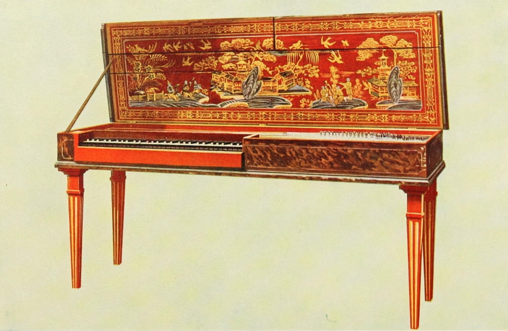 Musical Instruments 1921 Clavichord Canvas Art - William Gibb (18 x 24)
