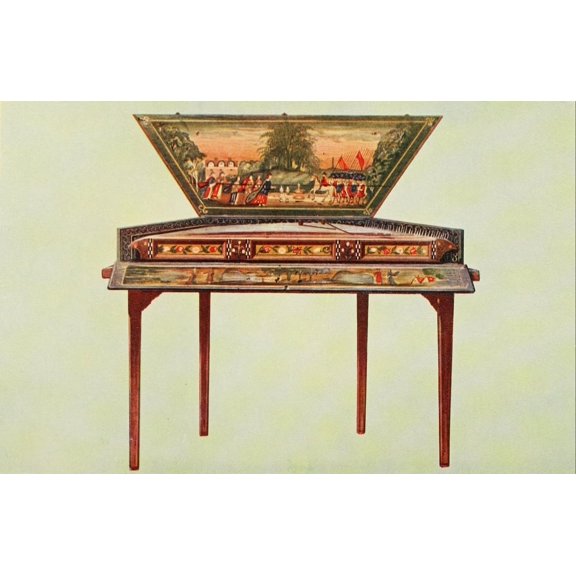 Musical Instruments 1921 Dulcimer Canvas Art - William Gibb (24 x 36)