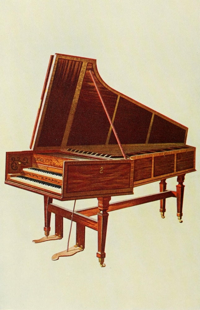 Musical Instruments 1921 Empress Harpsichord Canvas Art - William Gibb (24 x 36)