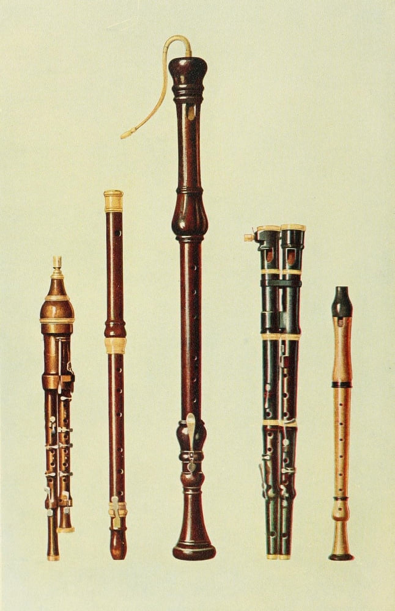 Musical Instruments 1921 Flageolets & Flutes Canvas Art - William Gibb (18 x 24)