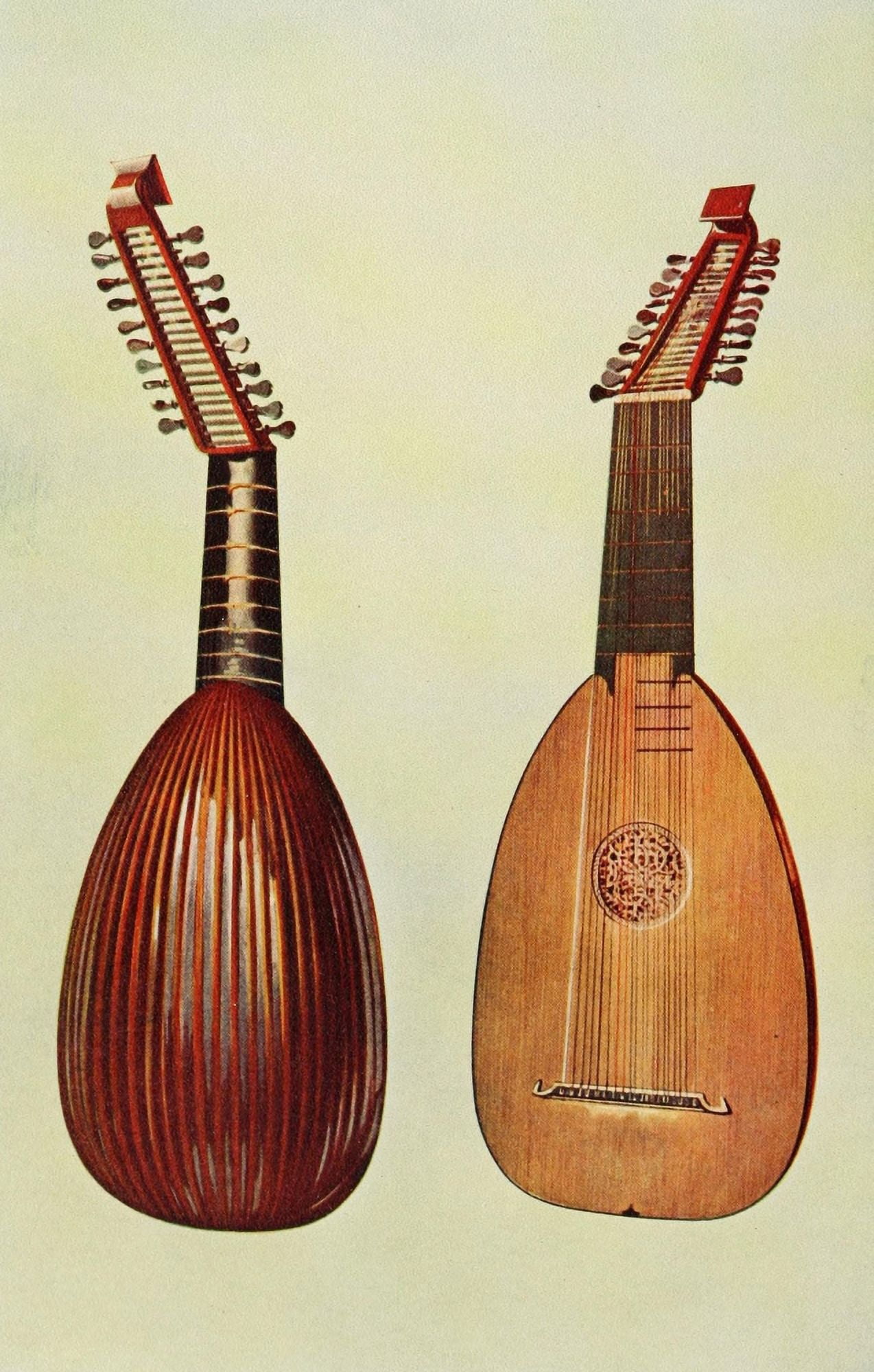 Musical Instruments 1921 Lute Canvas Art - William Gibb (24 x 36)