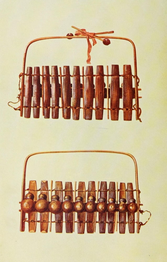 Musical Instruments 1921 Marimba of South Africa Canvas Art - William Gibb (24 x 36)
