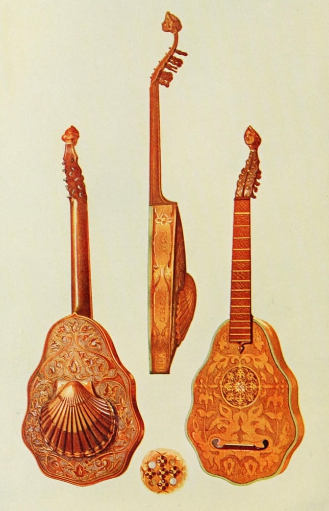 Musical Instruments 1921 Queen Elizabeths Lute Canvas Art - William Gibb (18 x 24)