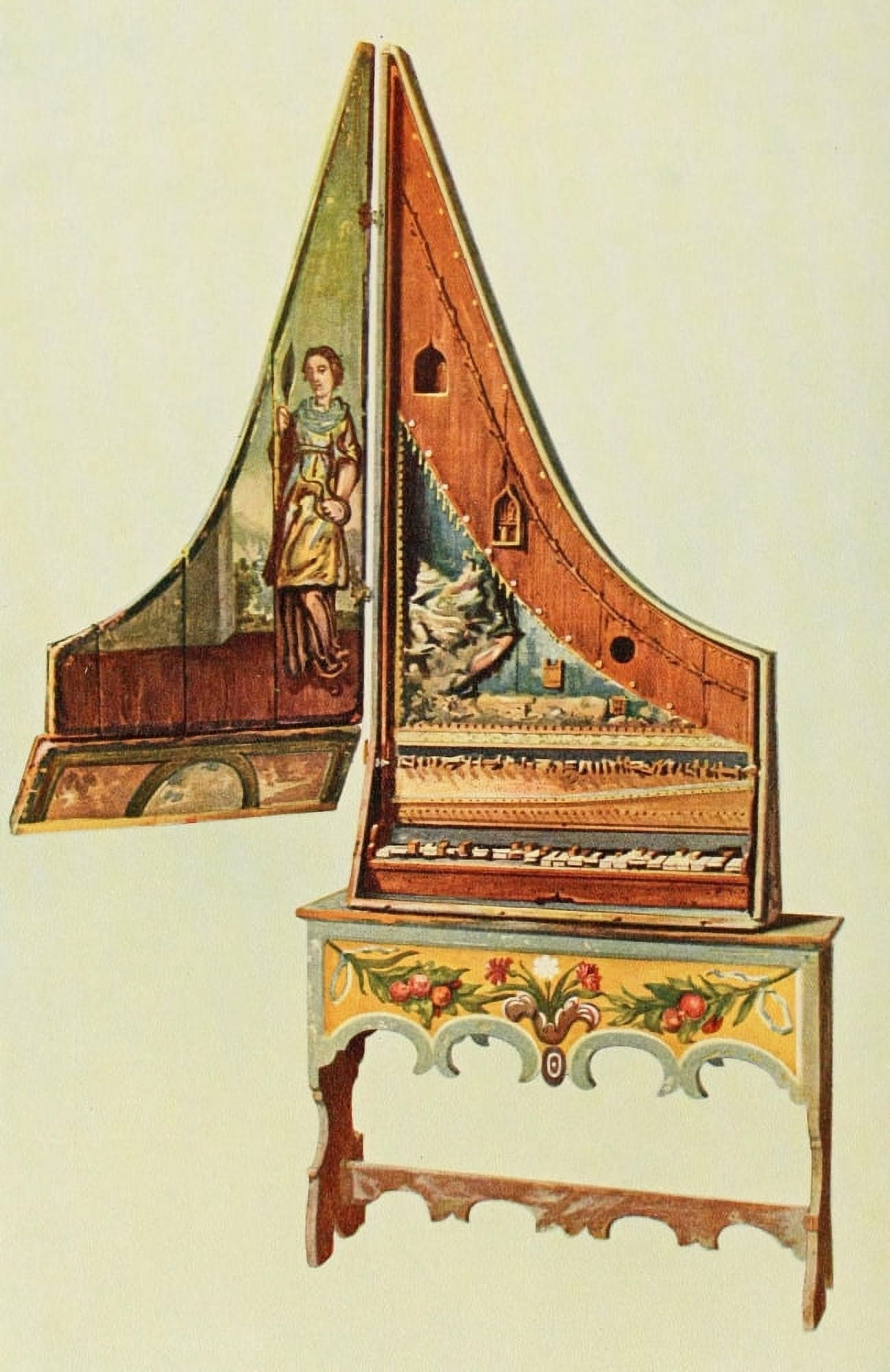Musical Instruments 1921 Upright Spinet Canvas Art - William Gibb (18 x 24)