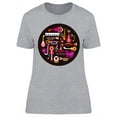 thumbnail image 1 of Musical Instruments Icon Set T-Shirt Women -Image by Shutterstock, Female x-Large, 1 of 2