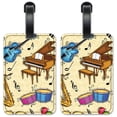 thumbnail image 1 of Musical Instruments - Image by Dan Morris - Luggage ID Tags / Suitcase Identification Cards - Set of 2, 1 of 5